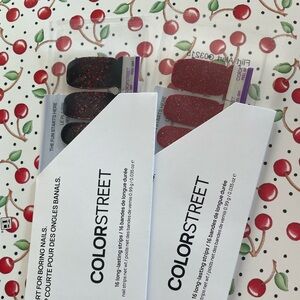Color Street Flirt Alert Nail Strips in Glittery Red